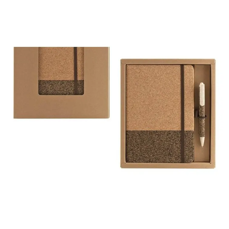 A5 notebook with elastic band and eco pen in a box 130