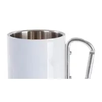 Enamel mug with coloured rim Sk909