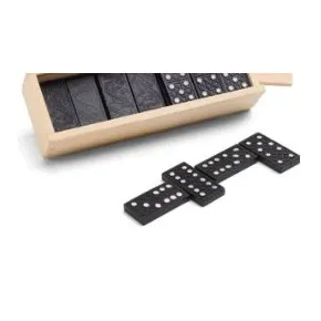 Dominoes in a wooden box, 146×50×30 mm 876
