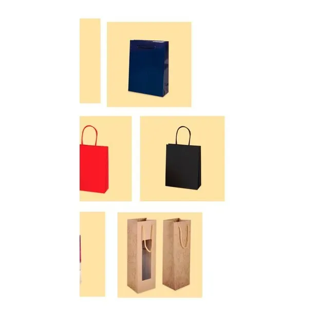 Natural eco paper bag with twisted handles 345k