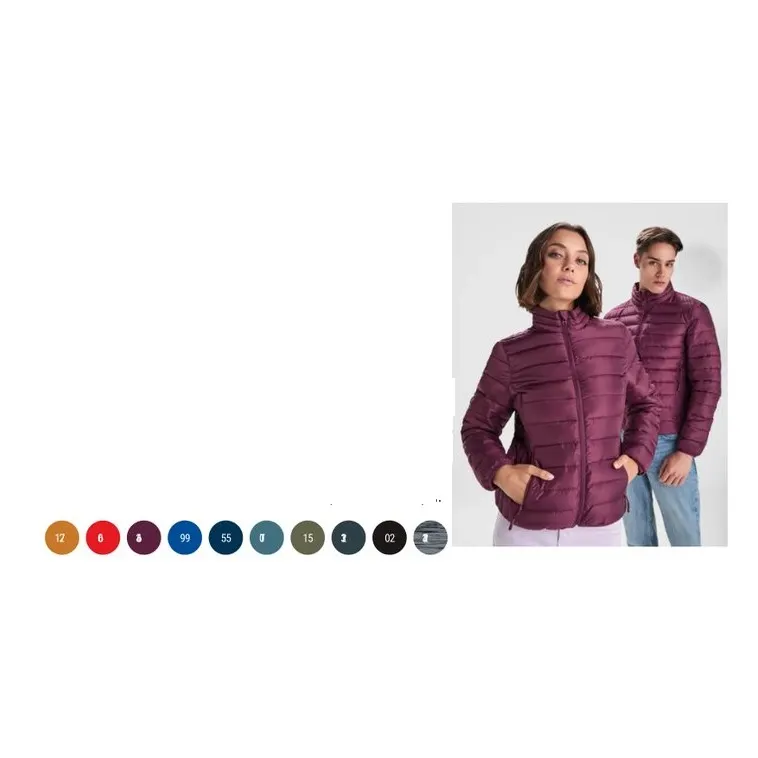 Water- and windproof lightweight padded jacket with full zip rjf094