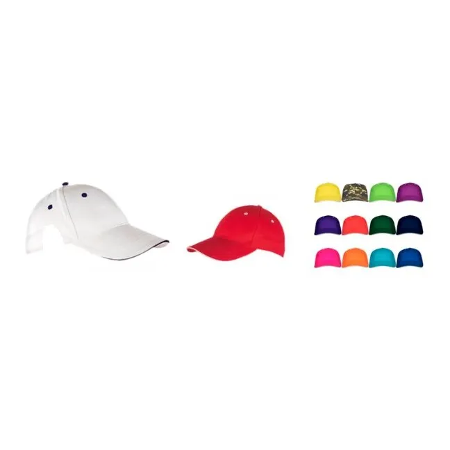 6-panel cap with contrast peak bg08